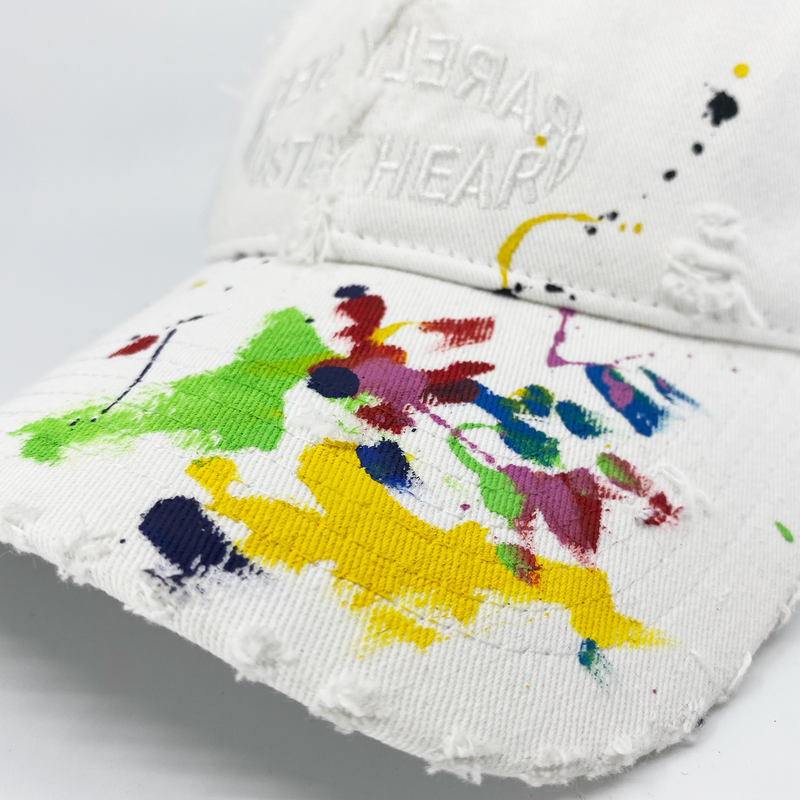 "DISTRESSED PAINTED" DAD HAT - Mostly Heard Rarely Seen