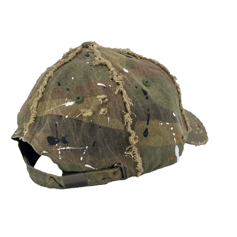 "DISTRESSED PAINTED" DAD HAT