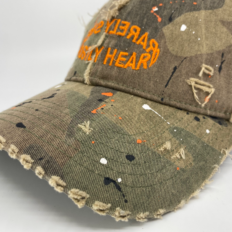 "DISTRESSED PAINTED" DAD HAT