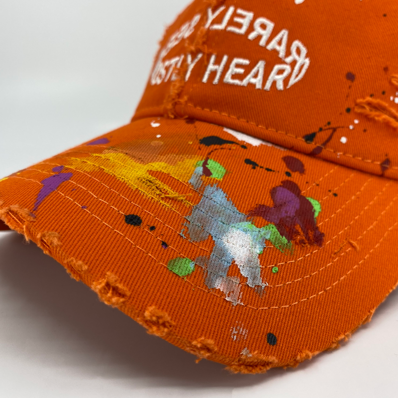 "DISTRESSED PAINTED" DAD HAT - Mostly Heard Rarely Seen