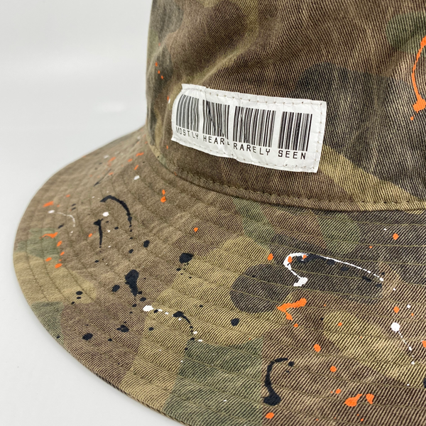 "PAINTED BARCODE" BUCKET HAT