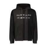 "SPLICED TEXT" HOODIE - Mostly Heard Rarely Seen