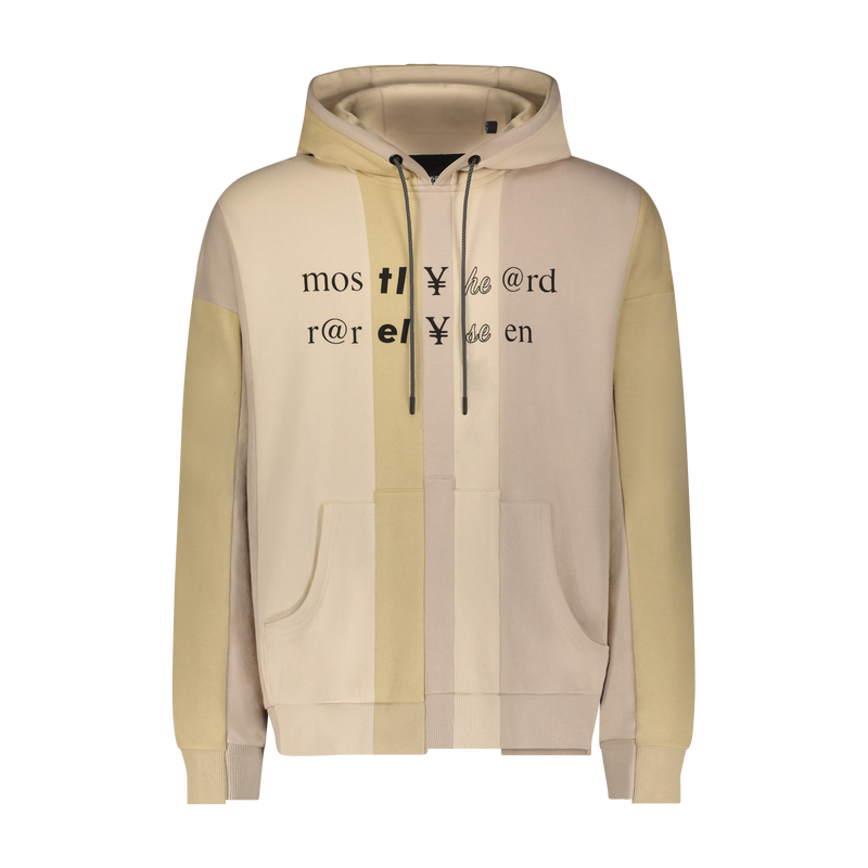 "SPLICED TEXT" HOODIE - Mostly Heard Rarely Seen
