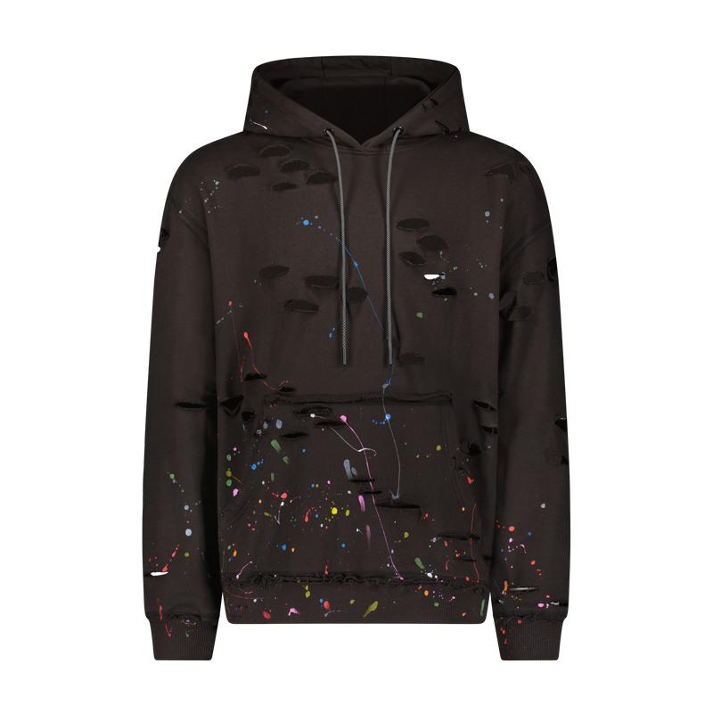 "DISTRESSED PAINTED" HOODIE - Mostly Heard Rarely Seen