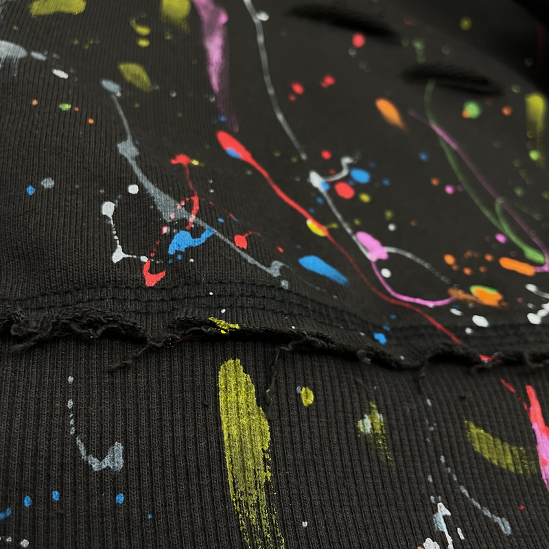 "DISTRESSED PAINTED" HOODIE - Mostly Heard Rarely Seen