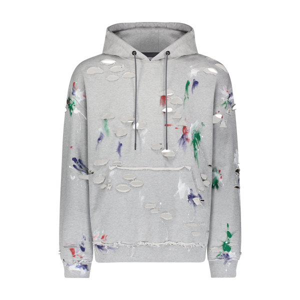 "DISTRESSED PAINTED" HOODIE - Mostly Heard Rarely Seen