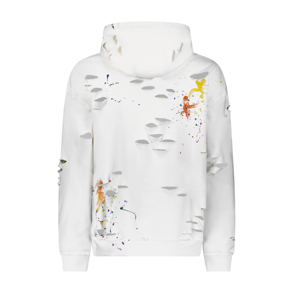 "DISTRESSED PAINTED" HOODIE - Mostly Heard Rarely Seen