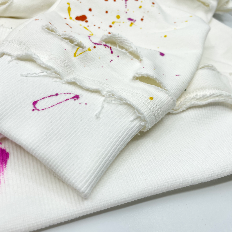 "DISTRESSED PAINTED" HOODIE - Mostly Heard Rarely Seen