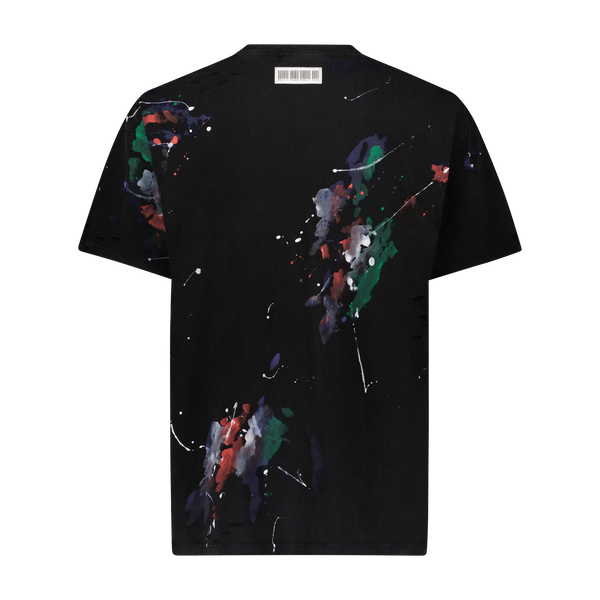 "WARPED TEXT SPLATTER PAINT" TEE - Mostly Heard Rarely Seen