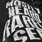 "WARPED TEXT SPLATTER PAINT" TEE - Mostly Heard Rarely Seen
