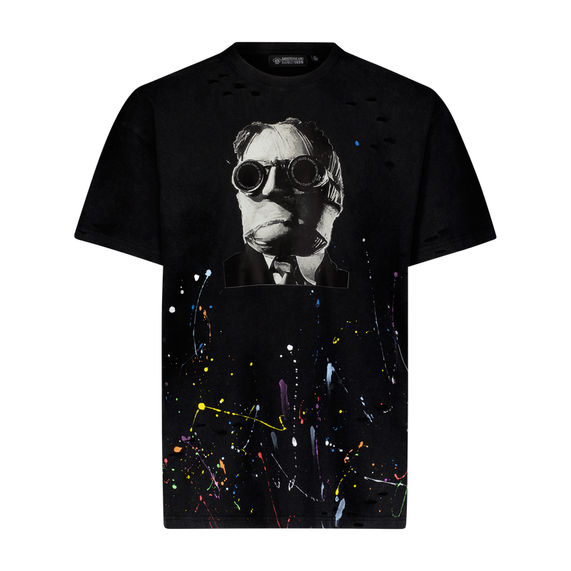 "INVISIBLE MAN SPLATTER PAINT" TEE - Mostly Heard Rarely Seen