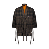 "MIXED PLAID KIMONO" SHACKET - Mostly Heard Rarely Seen