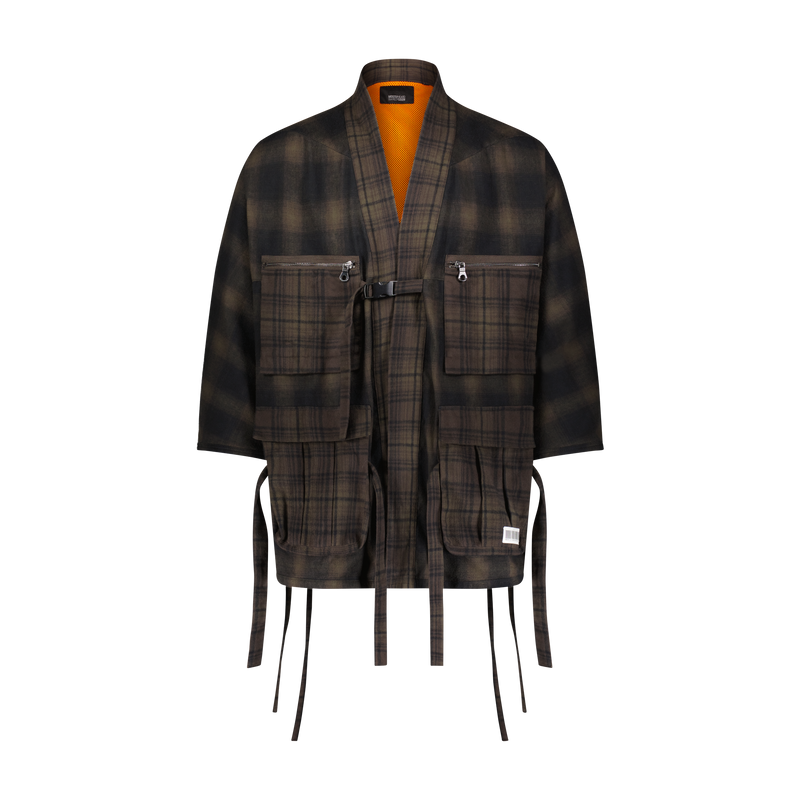 "MIXED PLAID KIMONO" SHACKET - Mostly Heard Rarely Seen
