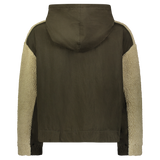 SHERPA MIXED HOODIE ARMY GREEN/KHAKI - Mostly Heard Rarely Seen