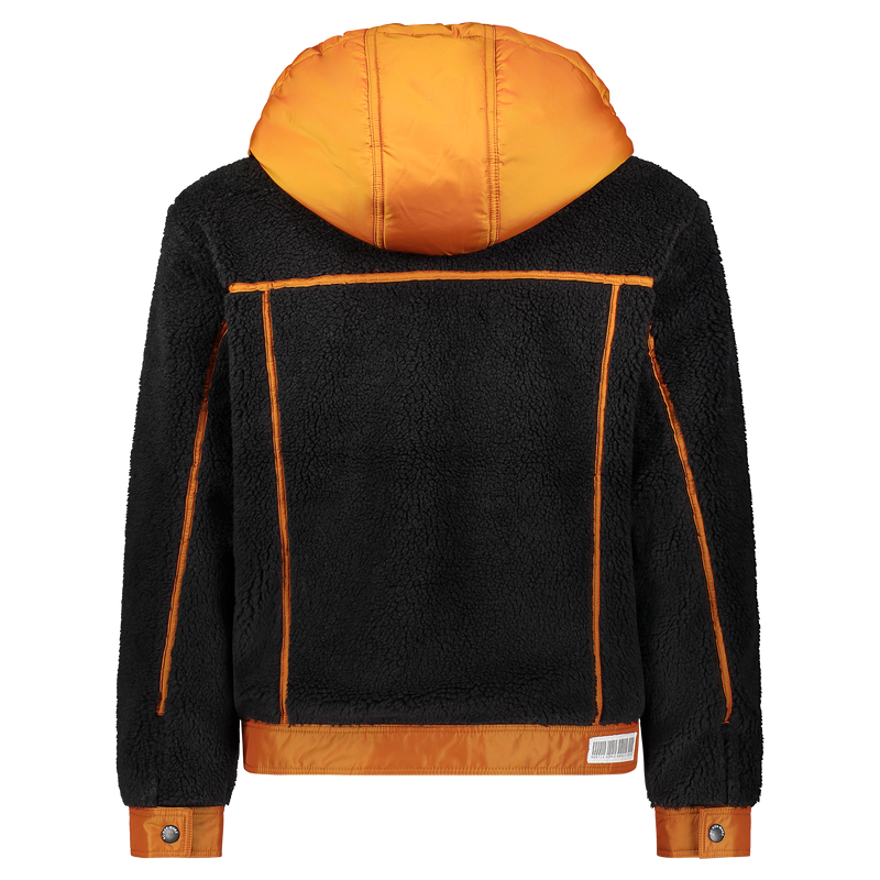 SHERPA TRUCKER JACKET BLACK/ORANGE - Mostly Heard Rarely Seen