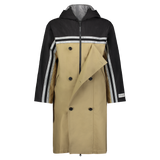MIXED UP RAIN JACKET KHAKI/BLACK - Mostly Heard Rarely Seen