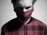RED PLAID MHRS FACE MASK - Mostly Heard Rarely Seen