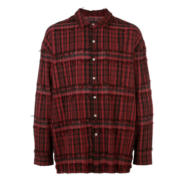 SLATER BUTTON UP RED BLACK PLAID - Mostly Heard Rarely Seen