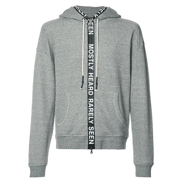 TICKER FEED HOODIE - HEATHER GRAY - Mostly Heard Rarely Seen