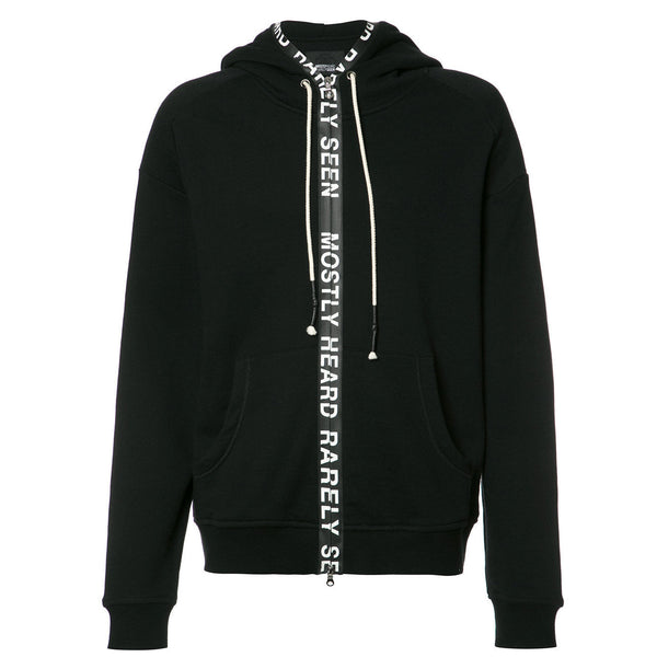 TICKER FEED HOODIE - BLACK - Mostly Heard Rarely Seen