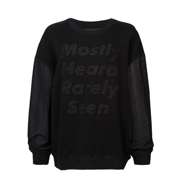 A STRANGE DAY CREWNECK (BLACK) - Mostly Heard Rarely Seen