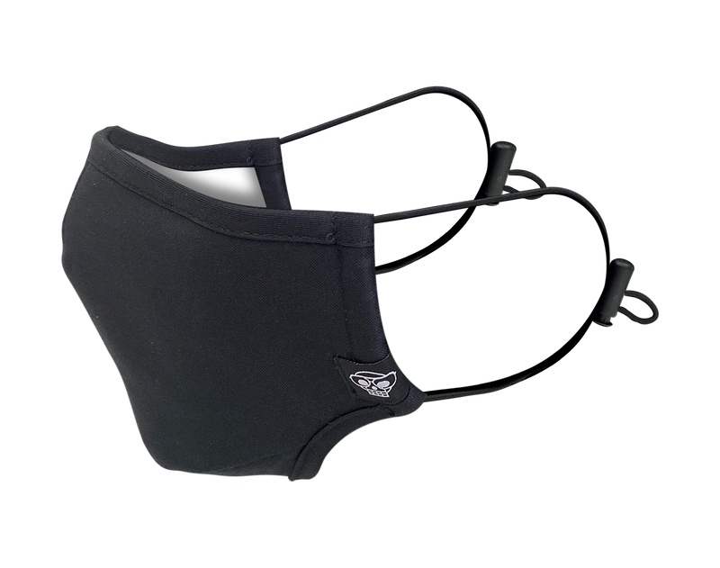 BLACK BLANK BASIC MHRS MASK - Mostly Heard Rarely Seen