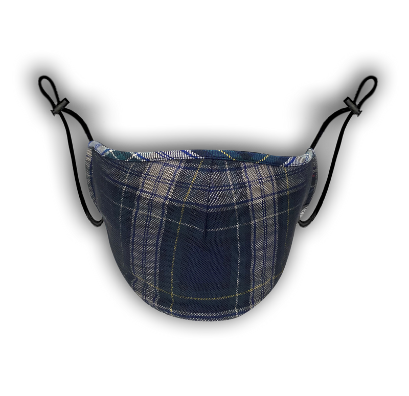 GREEN/WHITE PLAID MESH MHRS FACE MASK - Mostly Heard Rarely Seen