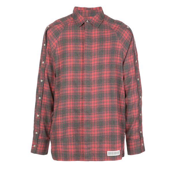 BUTTON DOWN SLEEVE SHIRT RED PLAID - Mostly Heard Rarely Seen