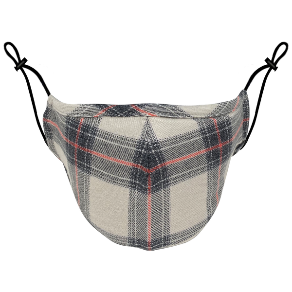 CREAM PLAID MHRS MASK - Mostly Heard Rarely Seen
