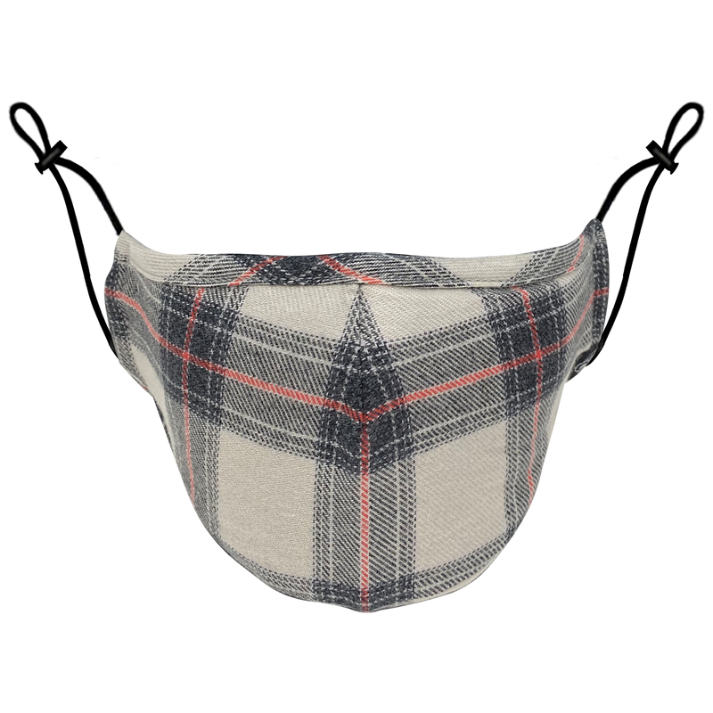 CREAM PLAID MHRS MASK - Mostly Heard Rarely Seen