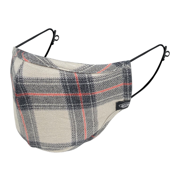 CREAM PLAID MHRS MASK - Mostly Heard Rarely Seen