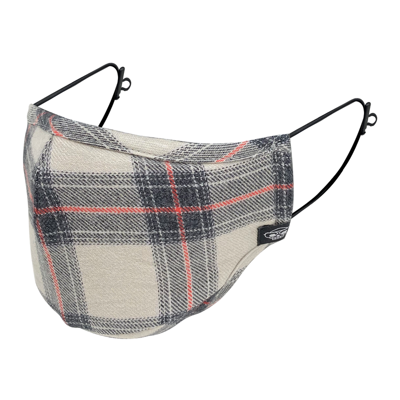 CREAM PLAID MHRS MASK - Mostly Heard Rarely Seen