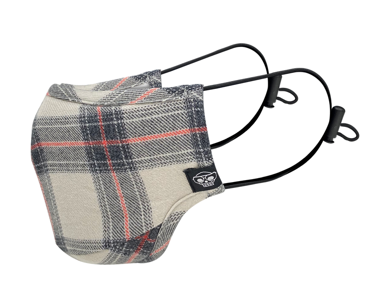 CREAM PLAID MHRS MASK - Mostly Heard Rarely Seen