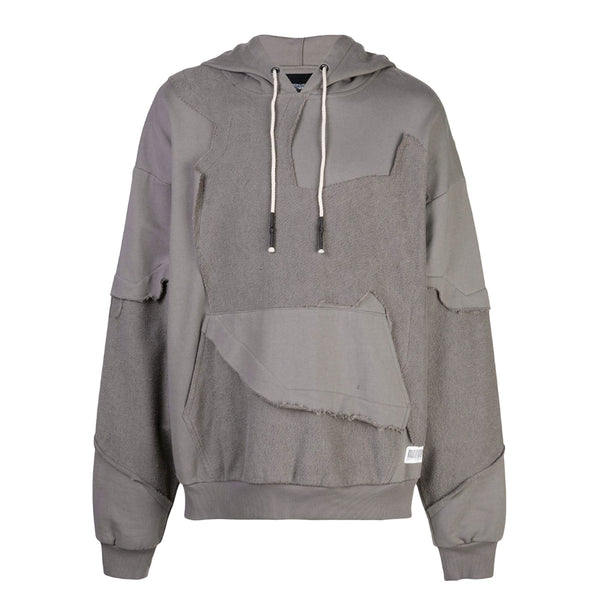 CUT ME UP DROP SHOULDER HOOIDE GREY - Mostly Heard Rarely Seen