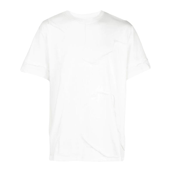 CUT ME UP DROP SHOULDER T-SHIRT WHITE - Mostly Heard Rarely Seen