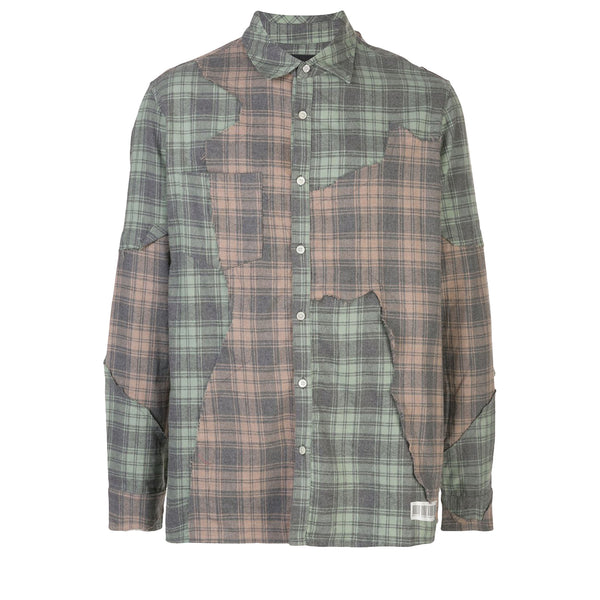 CUT ME UP PLAID SHIRT LT GREEN/CAMEL PLAID - Mostly Heard Rarely Seen