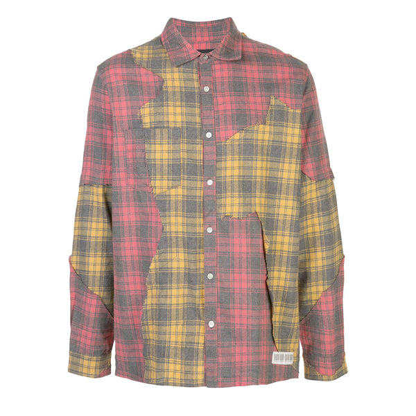 CUT ME UP PLAID SHIRT RED/YELLOW PLAID - Mostly Heard Rarely Seen