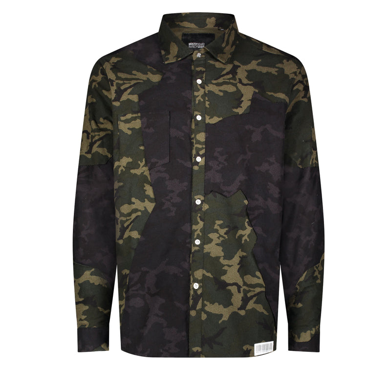 CUT ME UP SHIRT GREEN CAMO / BLACK CAMO - Mostly Heard Rarely Seen