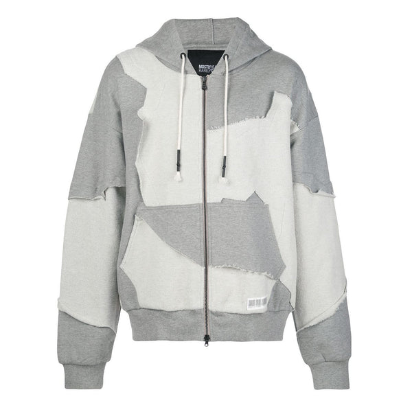 CUT ME UP ZIP-UP HOODIE HEATHER GREY - Mostly Heard Rarely Seen