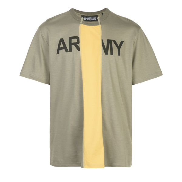 CUT OUT ARMY TEE ARMY GREEN/YELLOW - Mostly Heard Rarely Seen