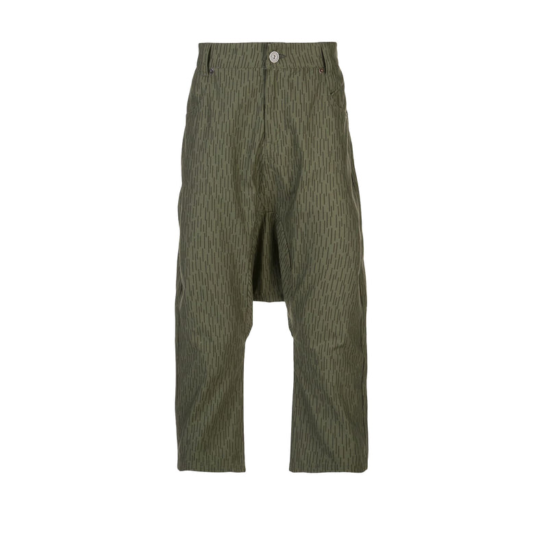 DOUBLE HAREM PANT ARMY GREEN BLACK - Mostly Heard Rarely Seen