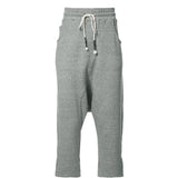 DROPCROTCH DRAWSTRING SHORTS - HEATHER GRAY - Mostly Heard Rarely Seen