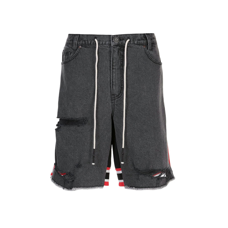 FANATIC SHORTS BLACK DENIM/BLACK - Mostly Heard Rarely Seen