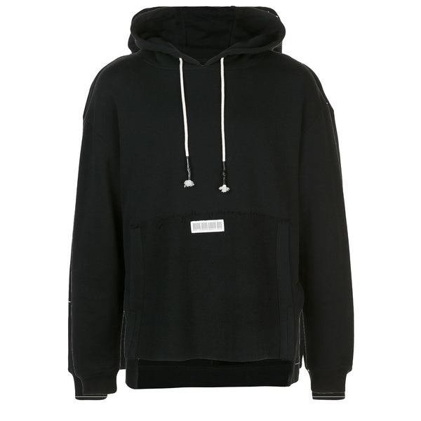 FOLD BACK HOODIE BLACK - Mostly Heard Rarely Seen