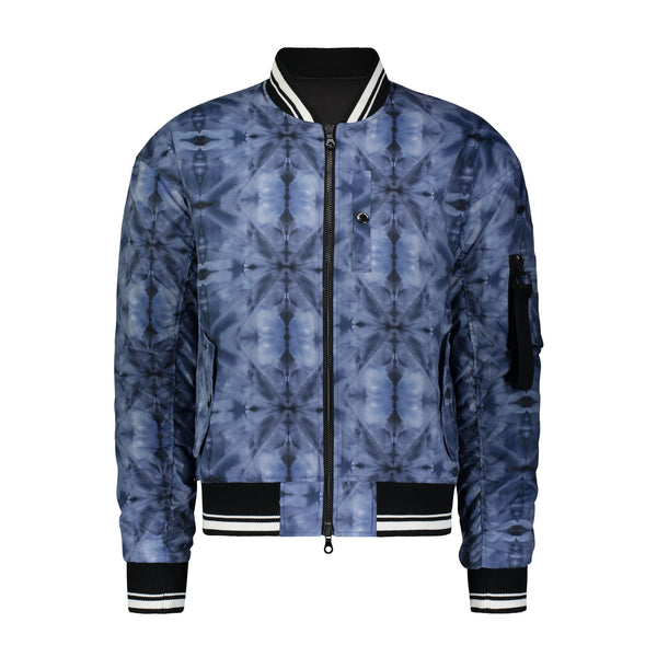 KALEIDOSCOPE BOMBER BLUE TIE DYE - Mostly Heard Rarely Seen