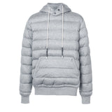 KNIT QUILTED PULL OVER GREY HOODIE - Mostly Heard Rarely Seen