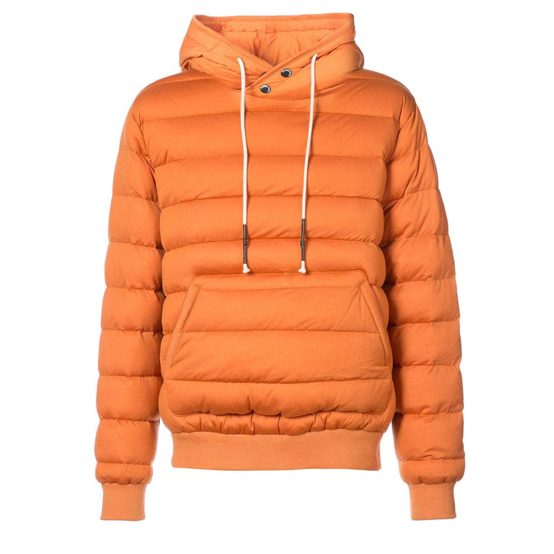 KNIT QUILTED PULL OVER ORANGE HOODIE ORANGE - Mostly Heard Rarely Seen