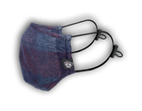 RED/NAVY PLAID MHRS FACE MASK - Mostly Heard Rarely Seen