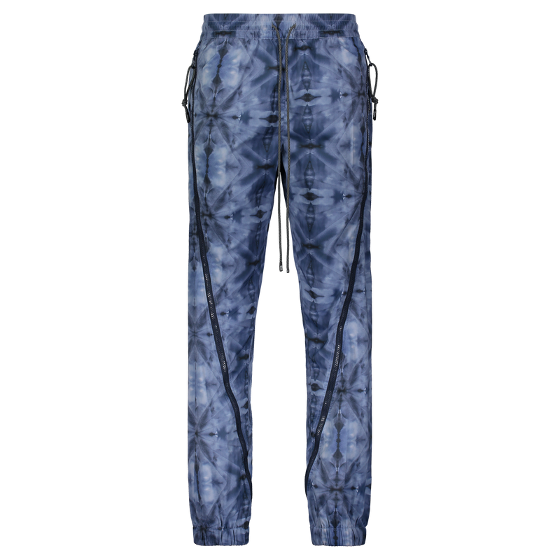 KALEIDOSCOPE ZIPPED DOWN JOGGER BLUE TIE DYE/WHITE - Mostly Heard Rarely Seen