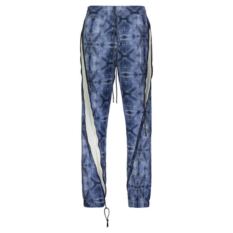 KALEIDOSCOPE ZIPPED DOWN JOGGER BLUE TIE DYE/WHITE - Mostly Heard Rarely Seen